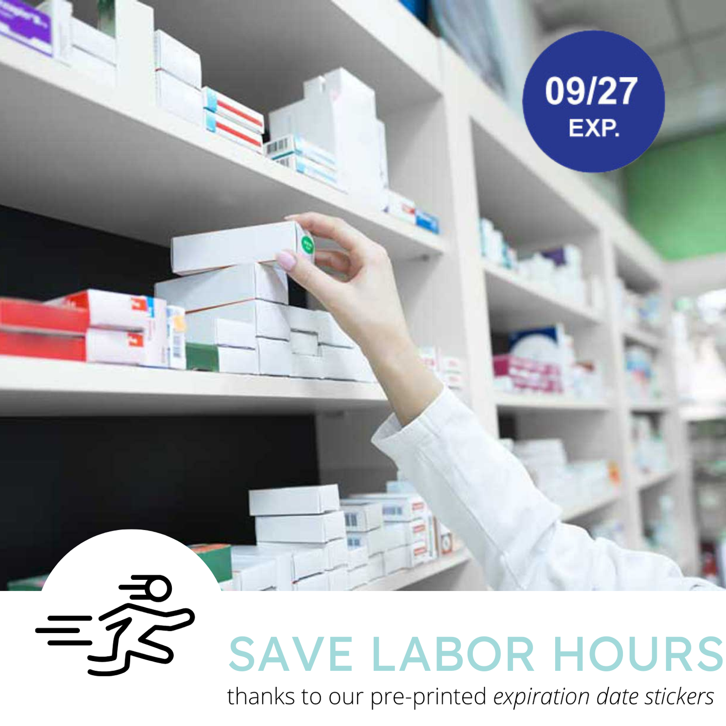 Pharmacy Expiration Date Stickers - Edition 2025-2029