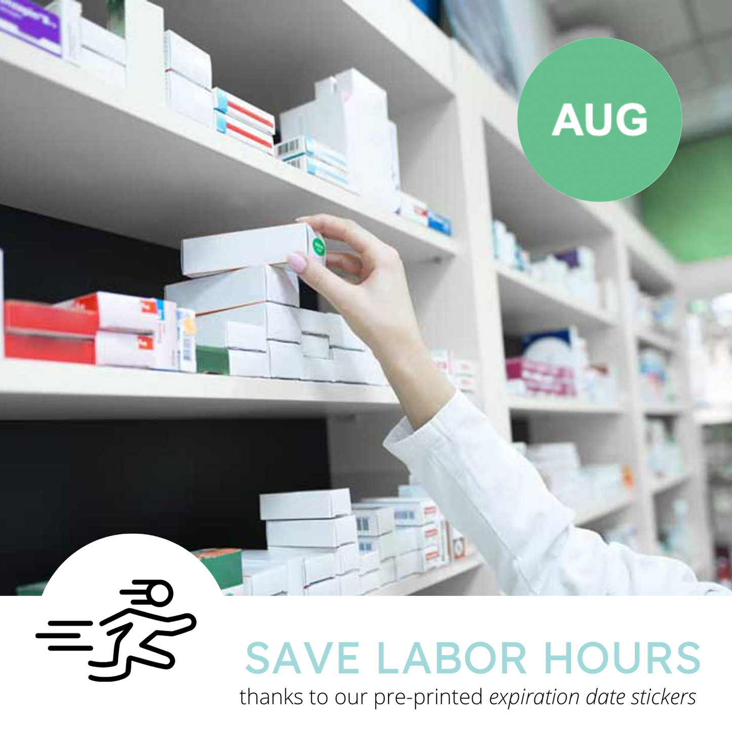 Pharmacy Expiration Date Stickers - Edition Monthly