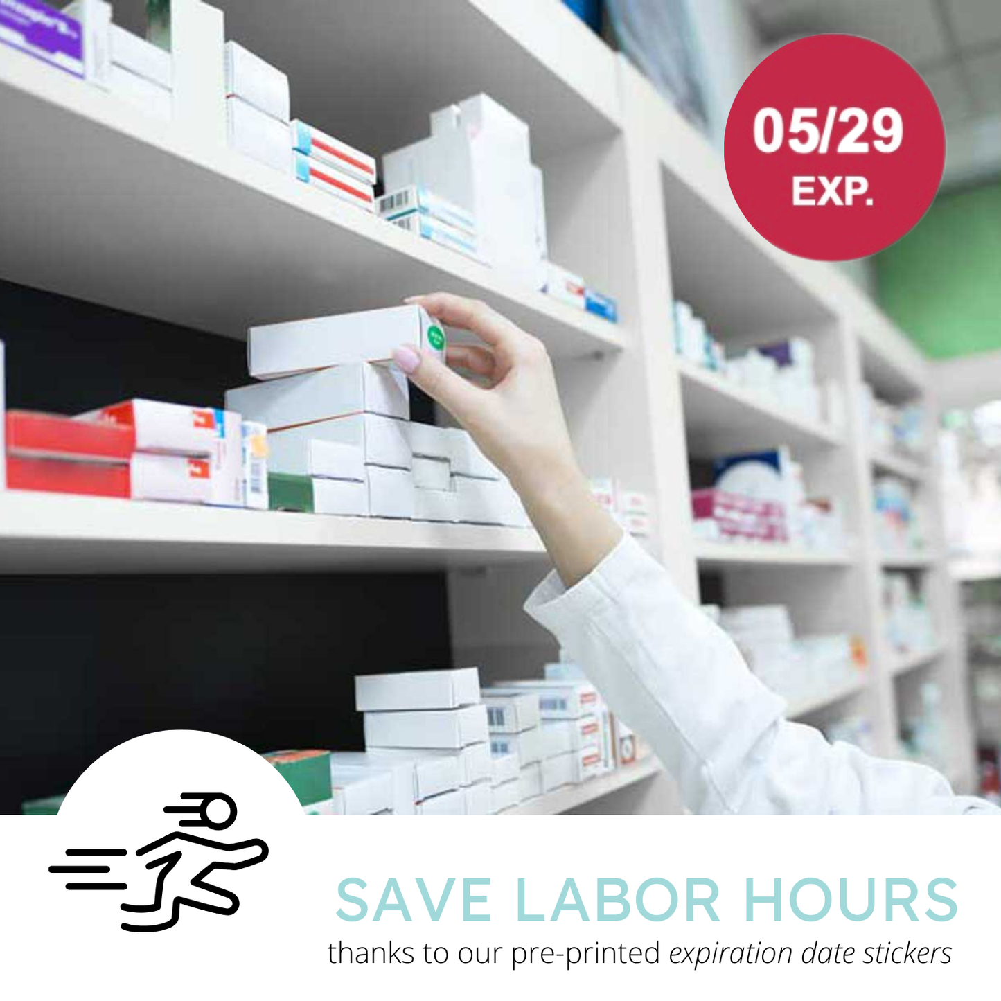 Pharmacy Expiration Date Stickers - Edition 2029
