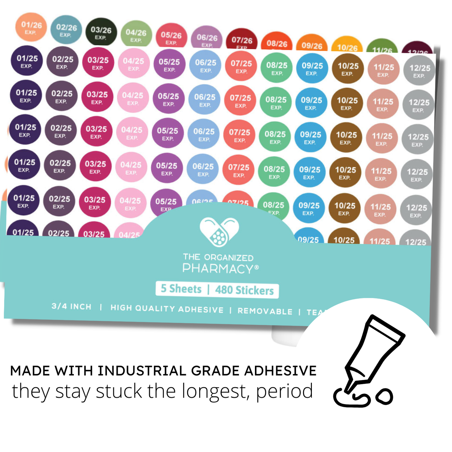 Pharmacy Expiration Date Stickers - Edition 2025 - 2026