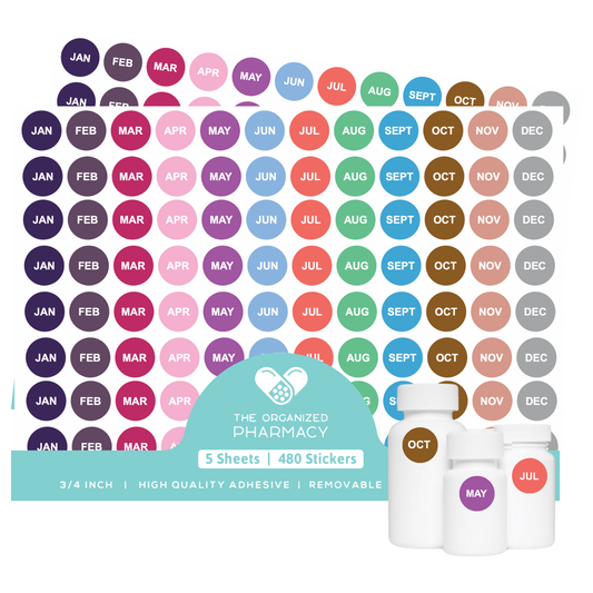 Pharmacy Expiration Date Stickers - Edition Monthly