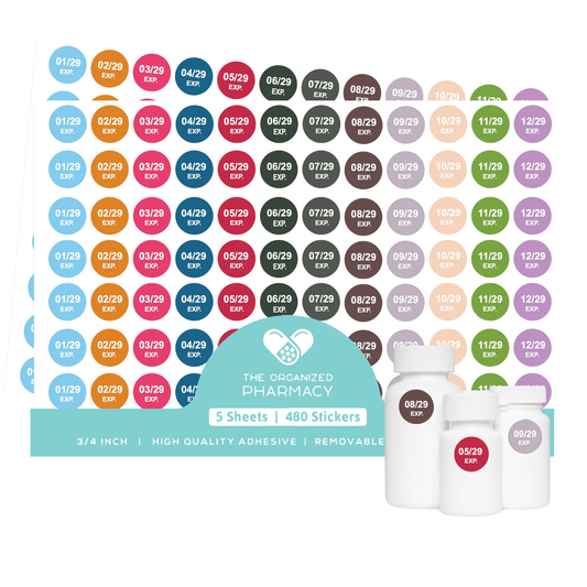 Pharmacy Expiration Date Stickers - Edition 2029