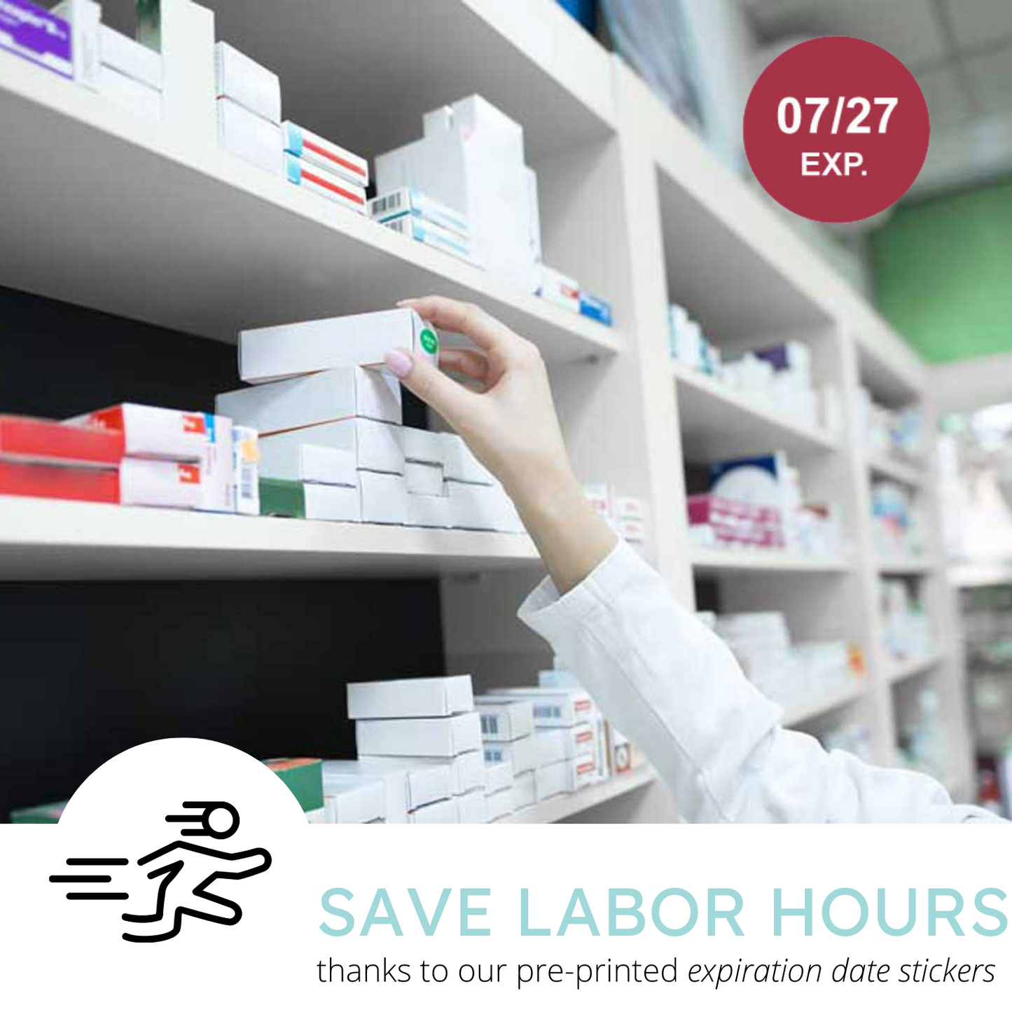 Pharmacy Expiration Date Stickers - Edition 2027