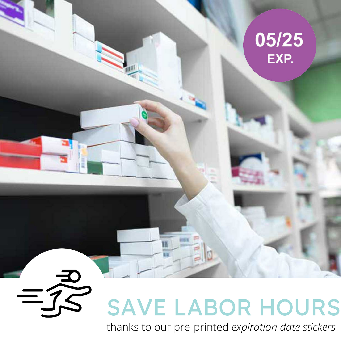Pharmacy Expiration Date Stickers - Edition 2025