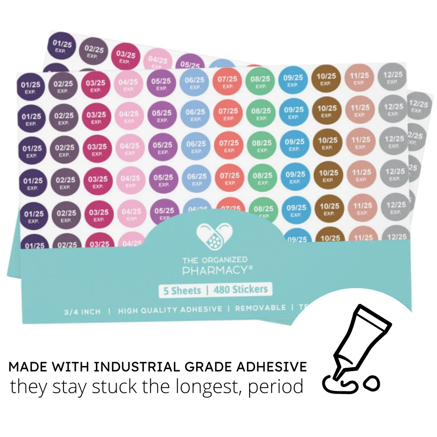 Pharmacy Expiration Date Stickers - Edition 2025-2029