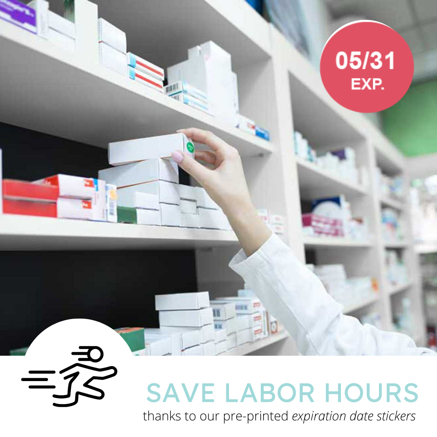 Pharmacy Expiration Date Stickers - Edition 2031