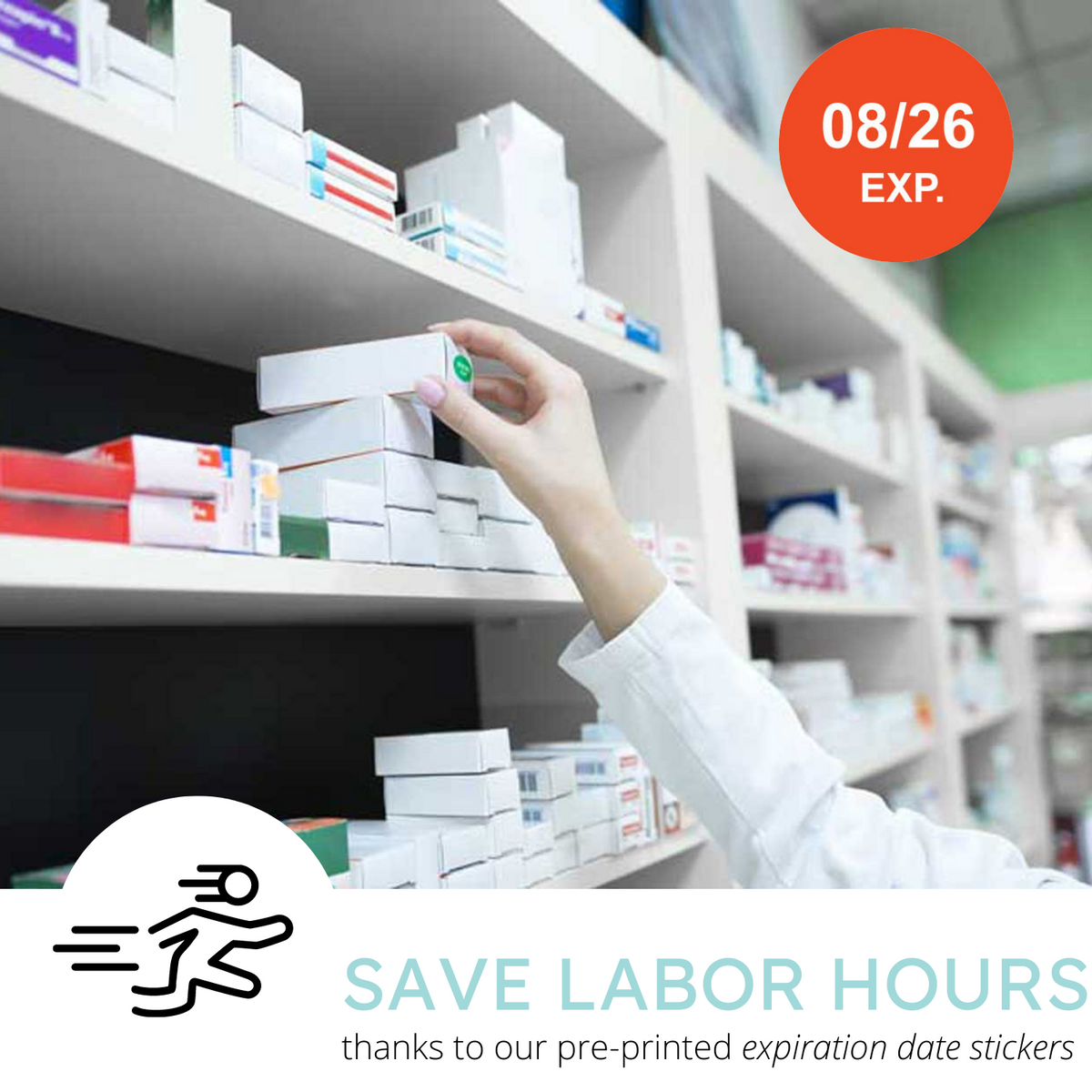 Expiering Sticker Pharmacy Expiration Date Stickers - Edition 1/22 - 12/23